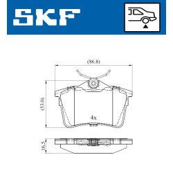 Brake Pad Set VKBP90036 SKF VKBP 90036 OE Ref 1608520480
