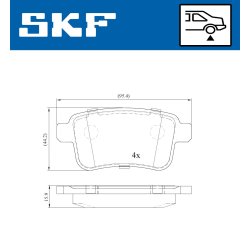 Brake Pad Set VKBP90039 SKF VKBP 90039 OE Ref 4154210400