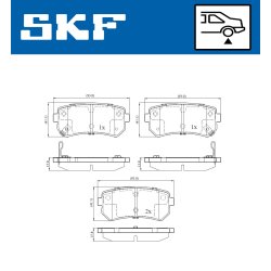Brake Pad Set VKBP90054A SKF VKBP 90054 A OE Ref 583021GA00