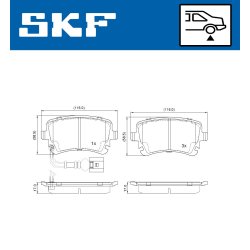 Brake Pad Set VKBP90066E SKF VKBP 90066 E OE Ref 7E0698451