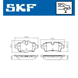 Brake Pad Set VKBP90068 SKF VKBP 90068 OE Ref 34212289155