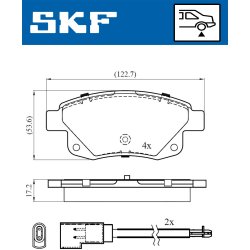 Brake Pad Set VKBP90077E SKF VKBP 90077 E OE Ref 1371454
