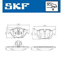Brake Pad Set VKBP90095 SKF VKBP 90095 OE Ref 34121288891