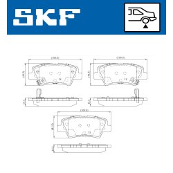 Brake Pad Set VKBP90100A SKF VKBP 90100 A OE Ref 48413341A0