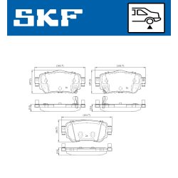 Brake Pad Set VKBP90109A SKF VKBP 90109 A OE Ref D40604CA0A