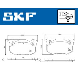 Brake Pad Set VKBP90120 SKF VKBP 90120 OE Ref 172201