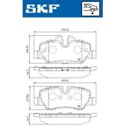 Brake Pad Set VKBP90124 SKF VKBP 90124 OE Ref 34216861641