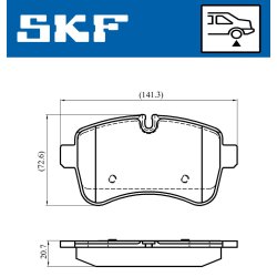 Brake Pad Set VKBP90140 SKF VKBP 90140 OE Ref 42555917