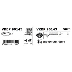 Brake Pad Set VKBP90143 SKF VKBP 90143 OE Ref 0004205200 SKF
