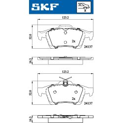 Brake Pad Set VKBP90148 SKF VKBP 90148 OE Ref 1683374