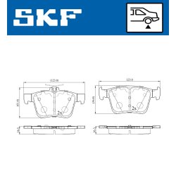 Brake Pad Set VKBP90152 SKF VKBP 90152 OE Ref 5Q0698451AD