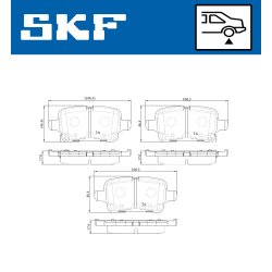 Brake Pad Set VKBP90156A SKF VKBP 90156 A OE Ref 39021615