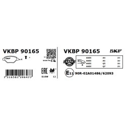 Brake Pad Set VKBP90165 SKF VKBP 90165 OE Ref 4N0698451 SKF