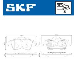 Brake Pad Set VKBP90178 SKF VKBP 90178 OE Ref 2T142M008AA