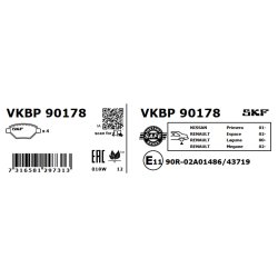 Brake Pad Set VKBP90178 SKF VKBP 90178 OE Ref 2T142M008AA SKF