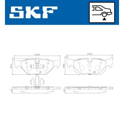Brake Pad Set VKBP90181 SKF VKBP 90181 OE Ref 34216767148