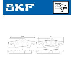 Brake Pad Set VKBP90184 SKF VKBP 90184 OE Ref 34211503077