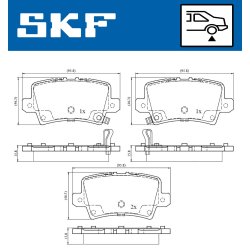 Brake Pad Set VKBP90187A SKF VKBP 90187 A OE Ref 43022SMGE00