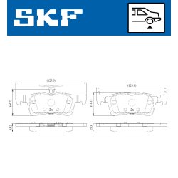 Brake Pad Set VKBP90189 SKF VKBP 90189 OE Ref 1610814180