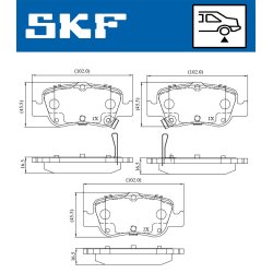 Brake Pad Set VKBP90191A SKF VKBP 90191 A OE Ref 0446602170