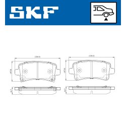 Brake Pad Set VKBP90214A SKF VKBP 90214 A OE Ref 13237765