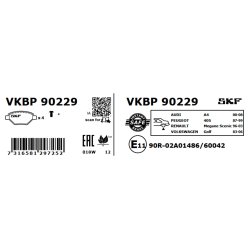 Brake Pad Set VKBP90229 SKF VKBP 90229 OE Ref 191698451A SKF