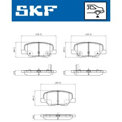 Brake Pad Set VKBP90253A SKF VKBP 90253 A OE Ref 1609899680