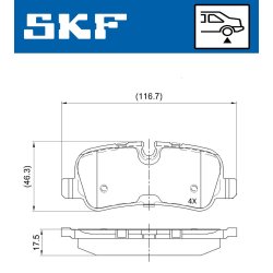 Brake Pad Set VKBP90257 SKF VKBP 90257 OE Ref 5H322C562BA SKF
