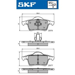 Brake Pad Set VKBP90261 SKF VKBP 90261 OE Ref 2713342