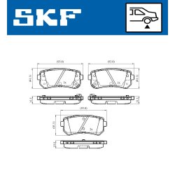 Brake Pad Set VKBP90265A SKF VKBP 90265 A OE Ref 58302D7A00 SKF