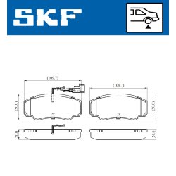Brake Pad Set VKBP90266E SKF VKBP 90266 E OE Ref D4060MA000