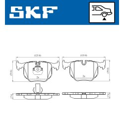 Brake Pad Set VKBP90279 SKF VKBP 90279 OE Ref 34211162862 SKF