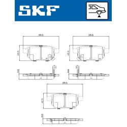 Brake Pad Set VKBP90282A SKF VKBP 90282 A OE Ref 0446612130