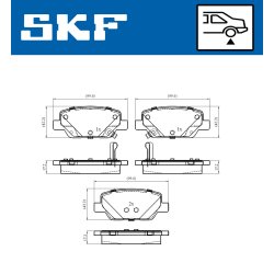 Brake Pad Set VKBP90303A SKF VKBP 90303 A OE Ref 77367717