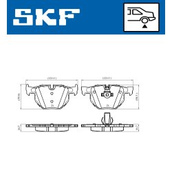 Brake Pad Set VKBP90316 SKF VKBP 90316 OE Ref 34212339272