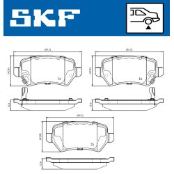 Brake Pad Set VKBP90338A SKF VKBP 90338 A OE Ref 58302A2A30