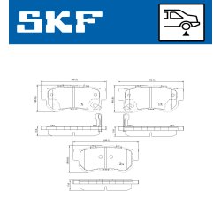 Brake Pad Set VKBP90340A SKF VKBP 90340 A OE Ref 4841321B10