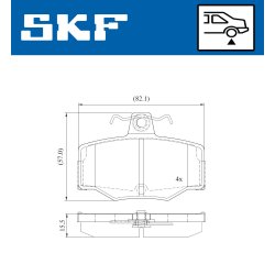 Brake Pad Set VKBP90354 SKF VKBP 90354 OE Ref 440603F025