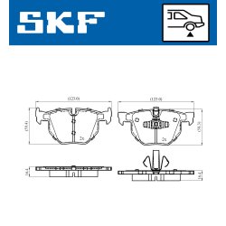 Brake Pad Set VKBP90372 SKF VKBP 90372 OE Ref 34116767105