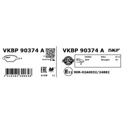 Brake Pad Set VKBP90374A SKF VKBP 90374 A OE Ref 68003776AA SKF