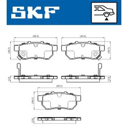 Brake Pad Set VKBP90381A SKF VKBP 90381 A OE Ref 06430SAAE50