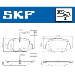 Brake Pad Set VKBP90391E SKF VKBP 90391 E OE Ref 71770110 SKF
