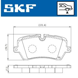 Brake Pad Set VKBP90396 SKF VKBP 90396 OE Ref LPLA2M008EA