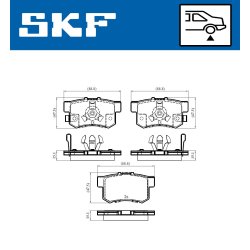 Brake Pad Set VKBP90397A SKF VKBP 90397 A OE Ref 06430S9A000