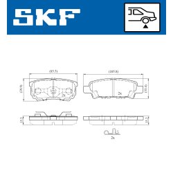 Brake Pad Set VKBP90416A SKF VKBP 90416 A OE Ref 05191271AA