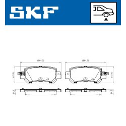 Brake Pad Set VKBP90418A SKF VKBP 90418 A OE Ref DAY32648Z