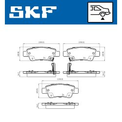Brake Pad Set VKBP90439A SKF VKBP 90439 A OE Ref 43022SWWG00
