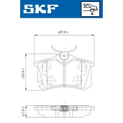 Brake Pad Set VKBP90440E SKF VKBP 90440 E OE Ref 6Q0698451