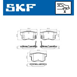 Brake Pad Set VKBP90451A SKF VKBP 90451 A OE Ref 5580057L50