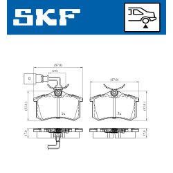 Brake Pad Set VKBP90452E SKF VKBP 90452 E OE Ref 1109015